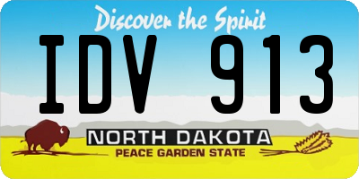 ND license plate IDV913