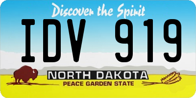 ND license plate IDV919