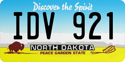 ND license plate IDV921