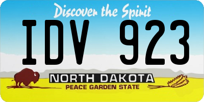 ND license plate IDV923