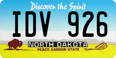ND license plate IDV926