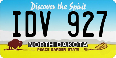 ND license plate IDV927