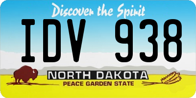 ND license plate IDV938