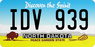 ND license plate IDV939