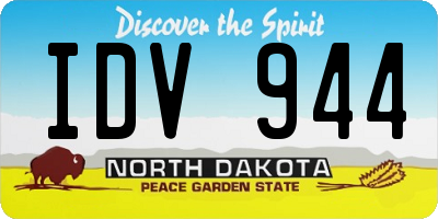 ND license plate IDV944