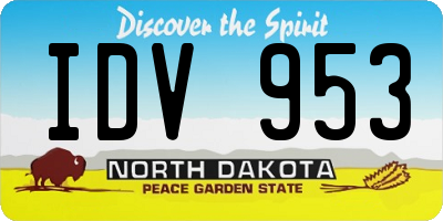 ND license plate IDV953