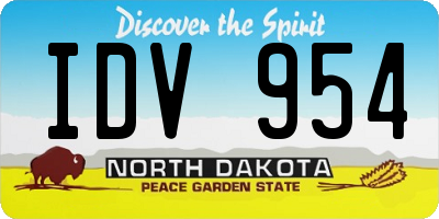 ND license plate IDV954