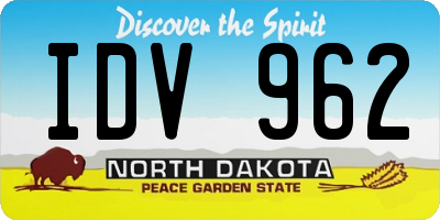 ND license plate IDV962