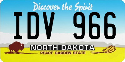 ND license plate IDV966