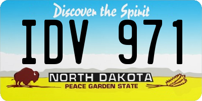 ND license plate IDV971
