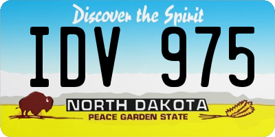 ND license plate IDV975
