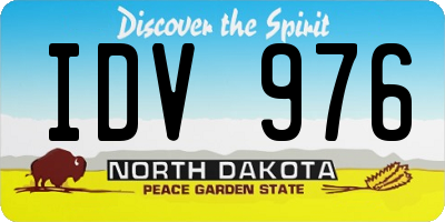 ND license plate IDV976
