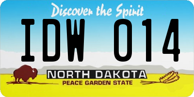 ND license plate IDW014