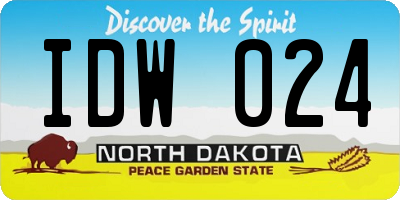 ND license plate IDW024