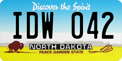 ND license plate IDW042