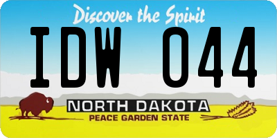 ND license plate IDW044