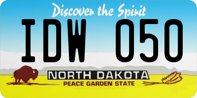 ND license plate IDW050