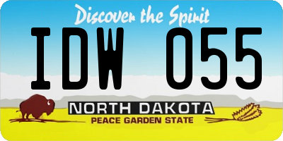 ND license plate IDW055