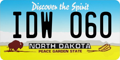 ND license plate IDW060