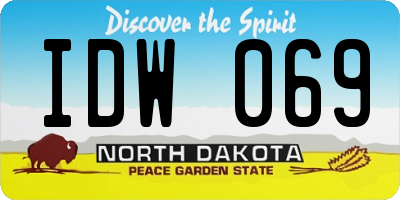 ND license plate IDW069