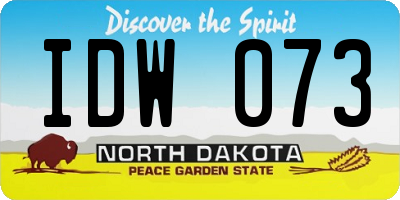 ND license plate IDW073