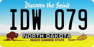 ND license plate IDW079