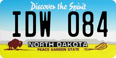 ND license plate IDW084