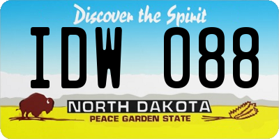 ND license plate IDW088