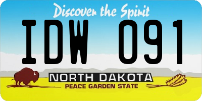 ND license plate IDW091
