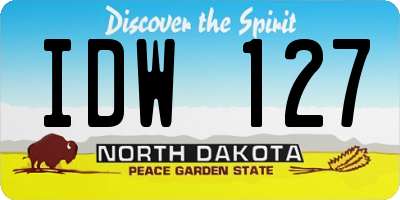 ND license plate IDW127