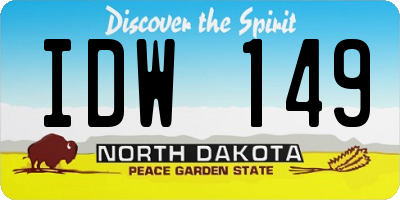 ND license plate IDW149