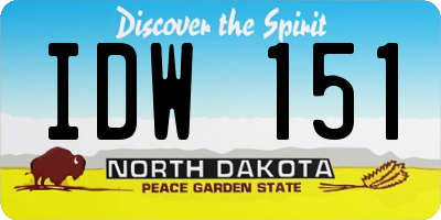 ND license plate IDW151