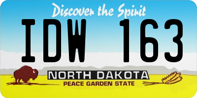 ND license plate IDW163