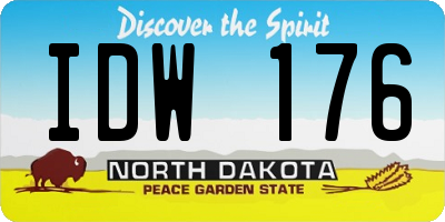 ND license plate IDW176