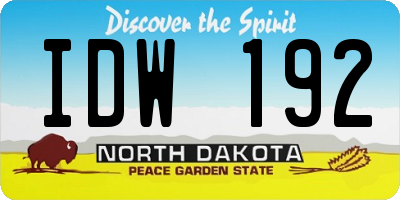 ND license plate IDW192