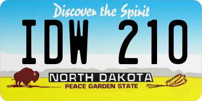 ND license plate IDW210