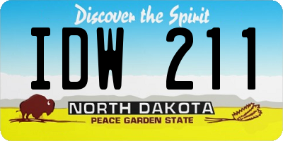 ND license plate IDW211