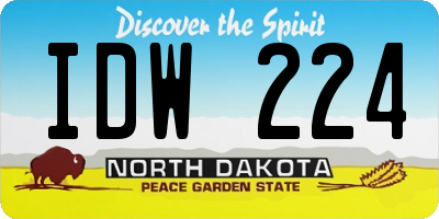 ND license plate IDW224