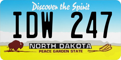 ND license plate IDW247