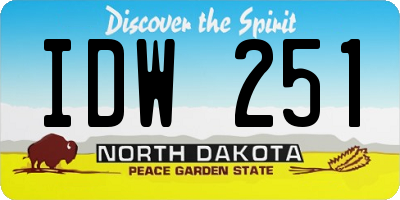 ND license plate IDW251