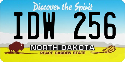 ND license plate IDW256