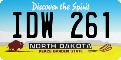 ND license plate IDW261