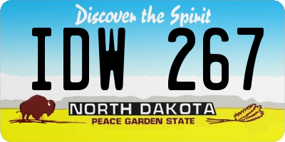 ND license plate IDW267