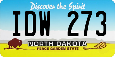 ND license plate IDW273