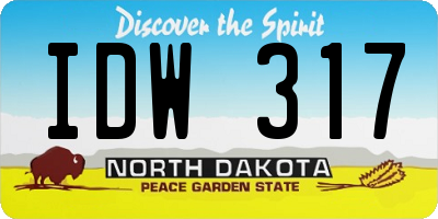 ND license plate IDW317
