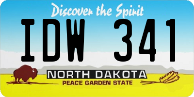 ND license plate IDW341