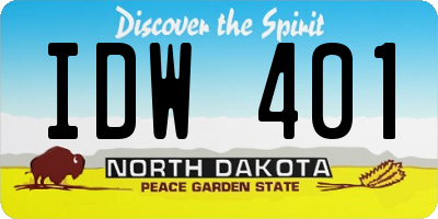 ND license plate IDW401