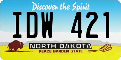 ND license plate IDW421