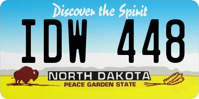 ND license plate IDW448