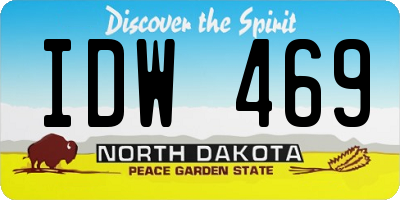 ND license plate IDW469